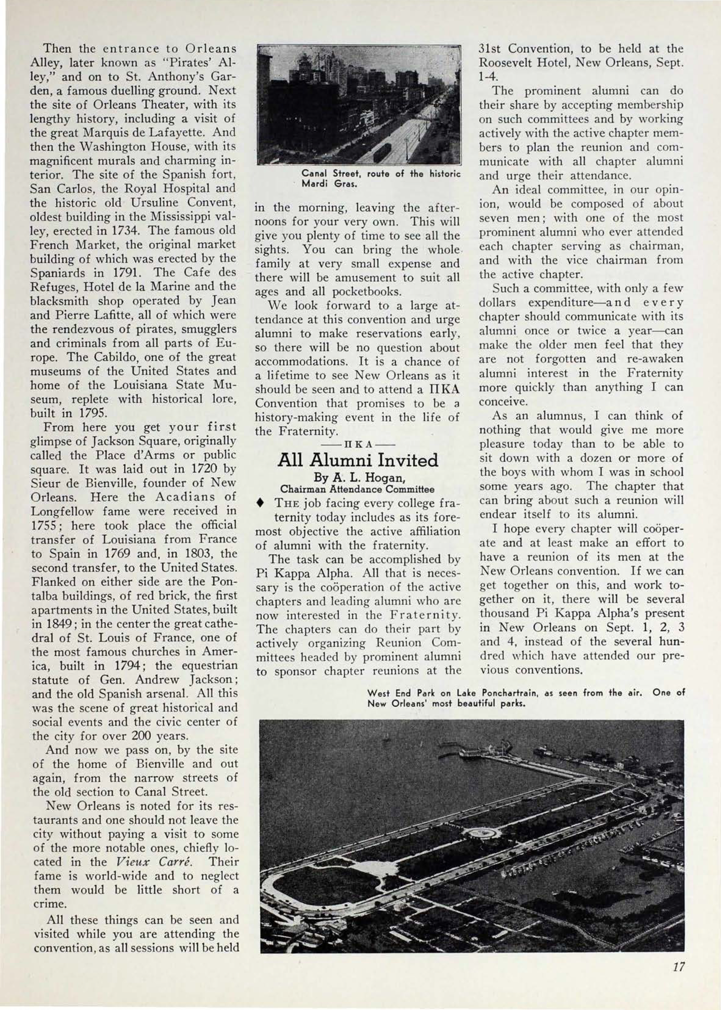 All Alumni Invited, June 1936